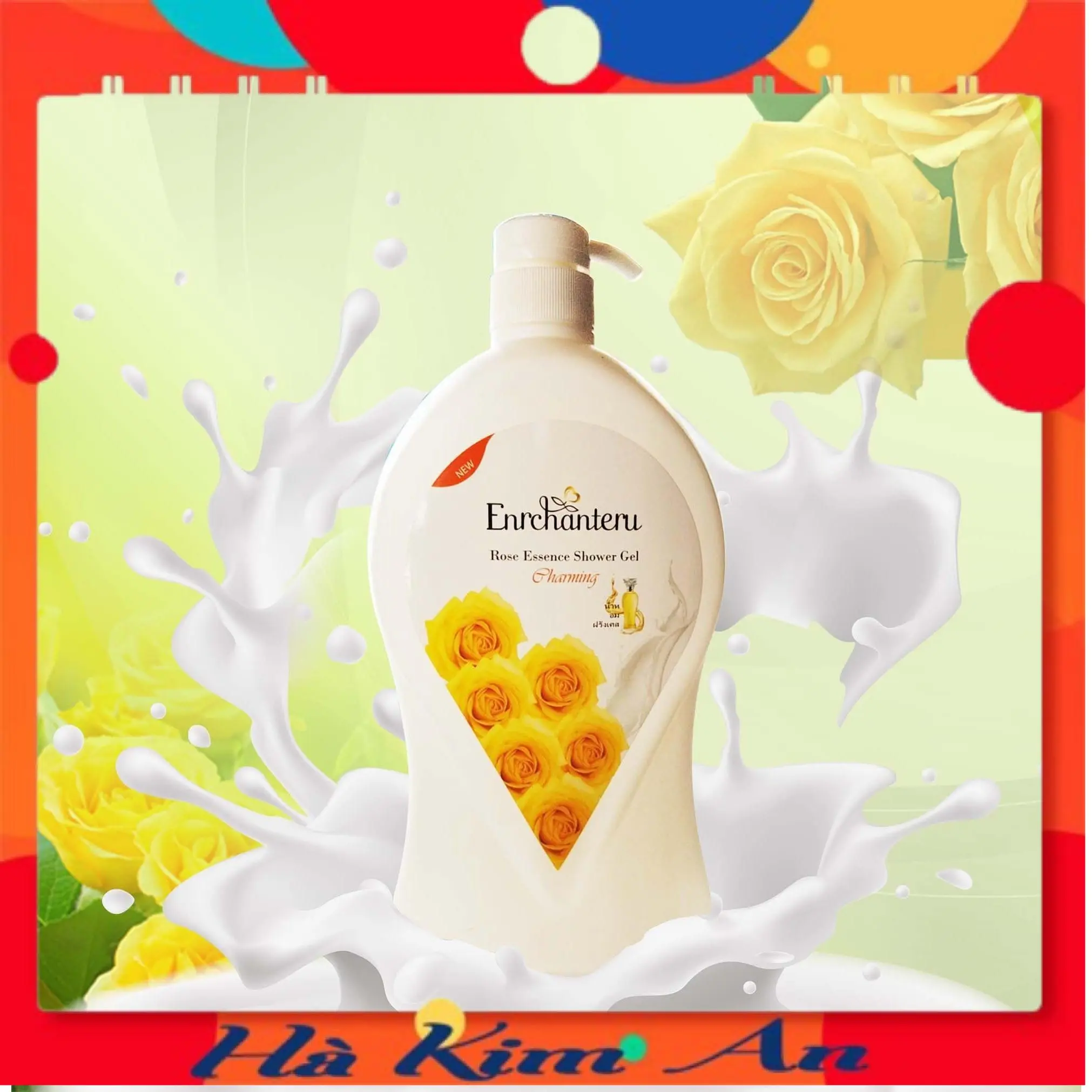 Chai 1200ML Sữa Tắm Enchanteur Hương Nước Hoa , Dưỡng Sáng Mịn Da , Thơm Ngát Hương Hoa - Hà Kim An