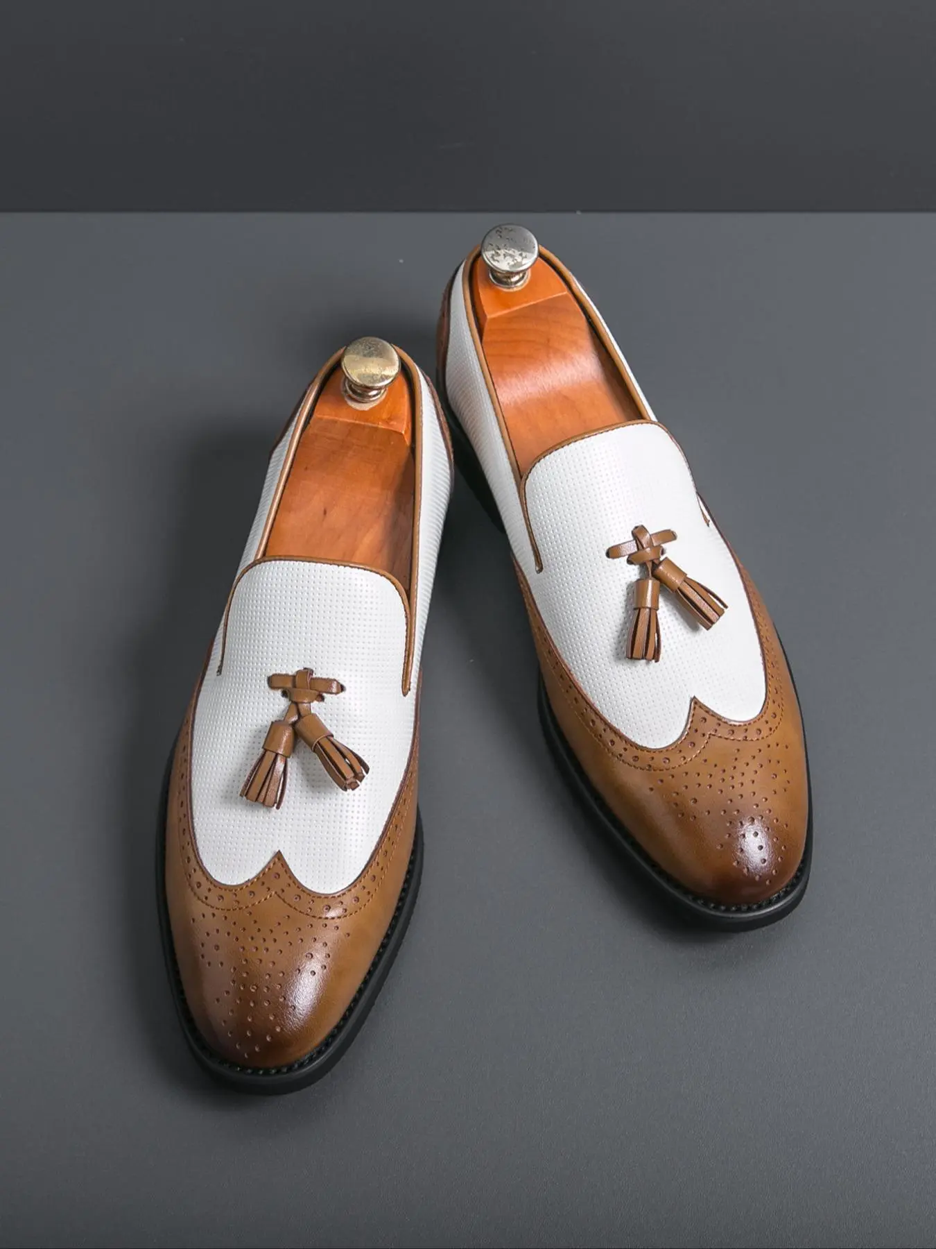 Men's Fashionable Patchwork Design Dress Shoes, Casual Comfortable Pointed Toe Shoes for Daily Wear, Fashion Shoes for Party, Daily Clothing Decor
