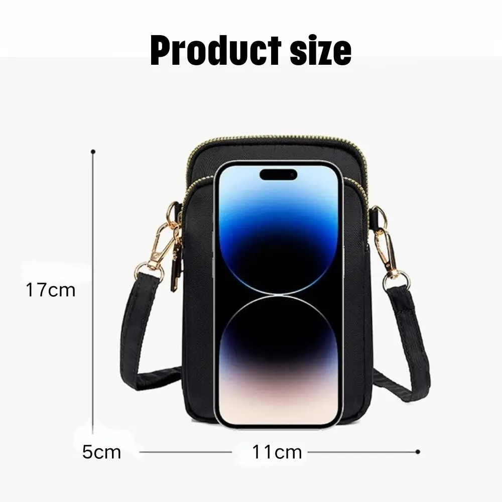 Small Crossbody Bag Zipper Mobile Phone Shoulder Bag Wallet Purse