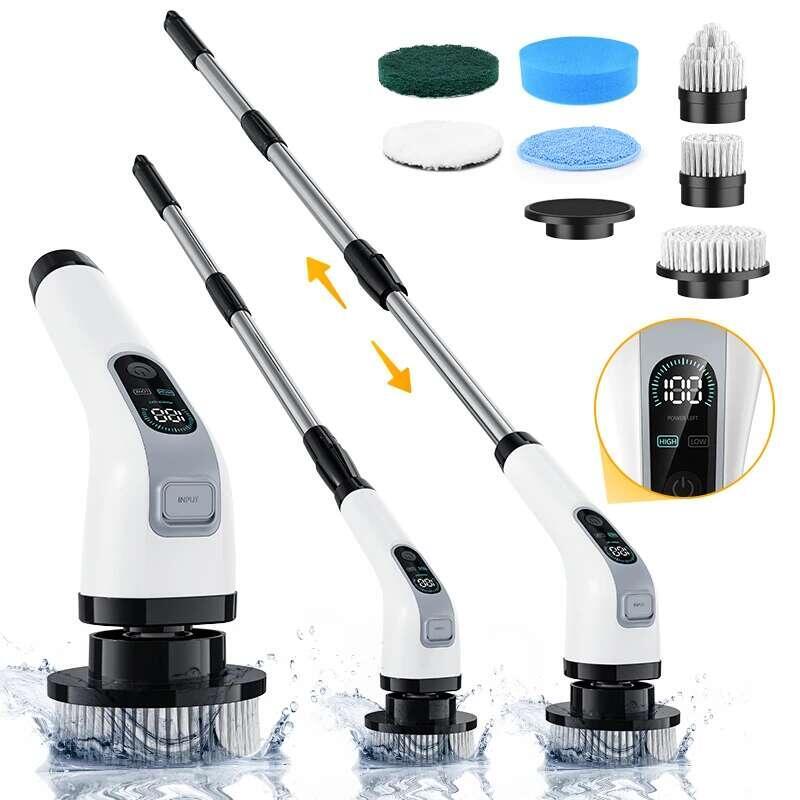 Cordless Cleaning Brush 7-in-1 Bathroom Window Electric Spin Cleaner Kitchen Toilet Automotive Household Rotate Clean 0
