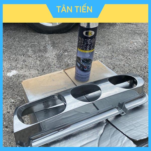 Sơn Xịt Mạ Crom Inox BOSNY CHÍNH HÃNG Có Hiệu Ứng Tráng Gương B123