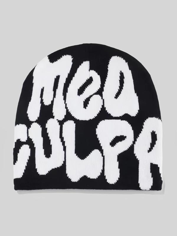 Unisex Street Trend Letter Print Beanie Hat, Trendy Soft Warm Beanie Cap, Fashionable Beanie Hat for Fall & Winter for Men & Women 2