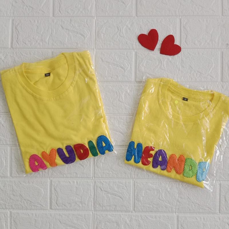 Product Introduction of kaos nama anak bahan Katun kombad adem untuk anak laki-laki dan perempuan usia 0-13 tahun lengan pendek 14