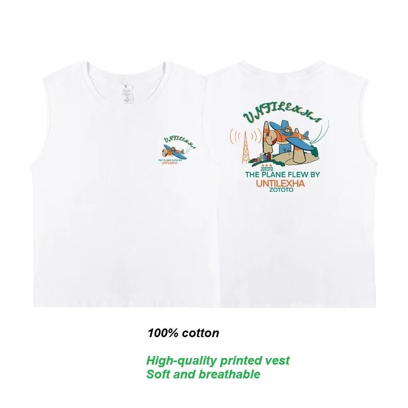 Áo Vest ngắn Tay Cotton Cho Nam, Hàng Mới Về, Thời Trang Chất Lượng Cao, Thoáng Khí Và Thoải Mái, Phong Cách Hợp Xu hướng Thích Hợp Sử Dụng Kiểu Kiểu Messenger 1