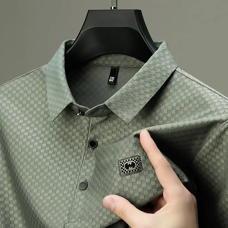 Áo Polo Cho Nam, Thương Hiệu Chất Lượng Cao, Phong Cách Thường Ngày Mùa Hè, Cổ Bẻ Áo, Thoáng Khí, ngắn Tay Menswear Shirt