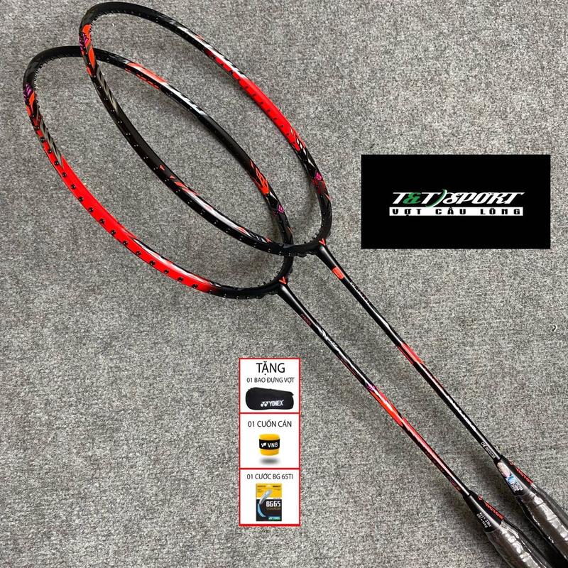 Vợt Cầu Lông Thruster Ryuga Metallic căng max 13kg tặng 01 quấn cán - 01 cước căng sẵn -01 bao đựng vợt khung Carbon Cán Vợt Nam Sport Chống Trơn