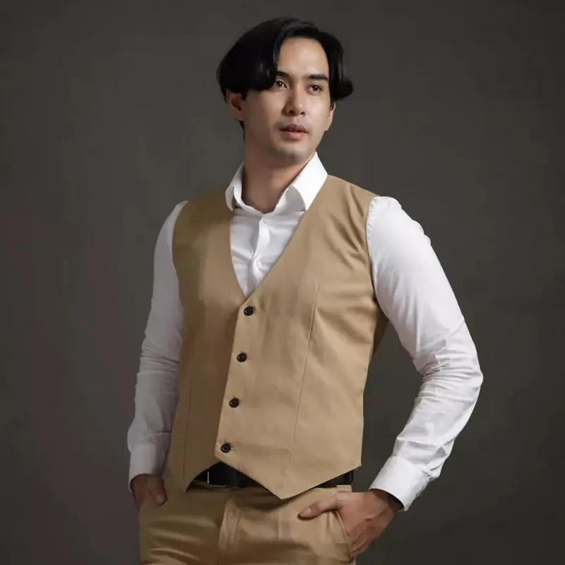 Rompi Jas Formal Pria Blazer Hitam Casual Keren 0