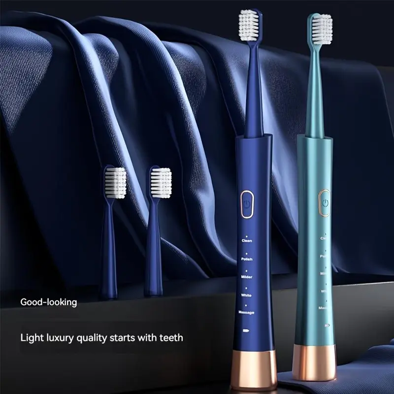 Electric Toothbrush Set, 1 Count USB Rechargeable Sonic Toothbrush & 4 Brush Heads, Oral Care Toothbrush for Adults 8