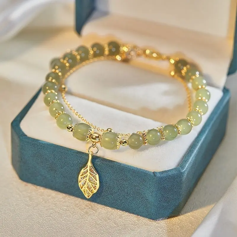 Bracelet String Beads New Double Layer Twin Light Luxury All-Match and Sweet Fresh Bracelet Ornament Women