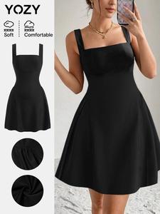 YOZY Women's Solid Color Cami Dress, Fashion Casual Sleeveless Dress for Daily Outdoor Wear, Women Dress for Spring