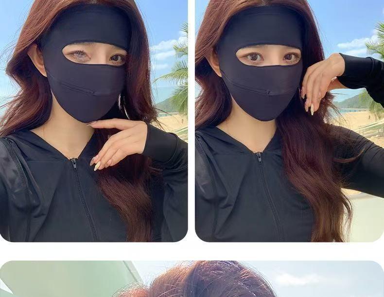 Product Introduction of แผ่นมาส์กกันแดดแบบเต็มหน้า เหมาะสำหรับฤดูร้อน ป้องกันรังสียูวี สไตล์กลางแจ้งที่ทันสมัย ทำจากวัสดุผ้าไหมน้ำแข็ง ระบายอากาศ เหมาะสำหรับใส่หน้าแบบบิกินี่ 25