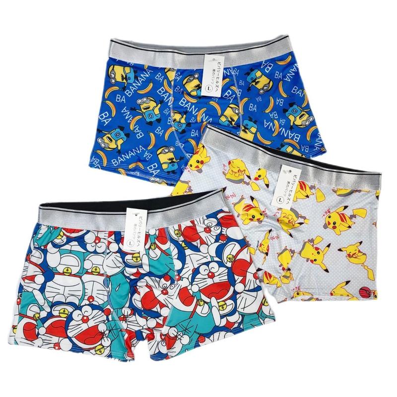 Quần lót nam boxer hoạt hình hoạ tiết nhiều màu sắc vải mát mềm mịn thoáng khí pm08a  Quần Boxer Menswear Sịp Thun quầnkhôngướt quần  sịp