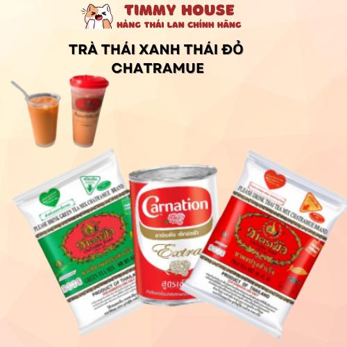 Trà Thái Xanh Trà Thái Đỏ Chatramue Thái Lan Nguyên Liệu Pha Chế Bột Trà Sữa Nội Địa Thái