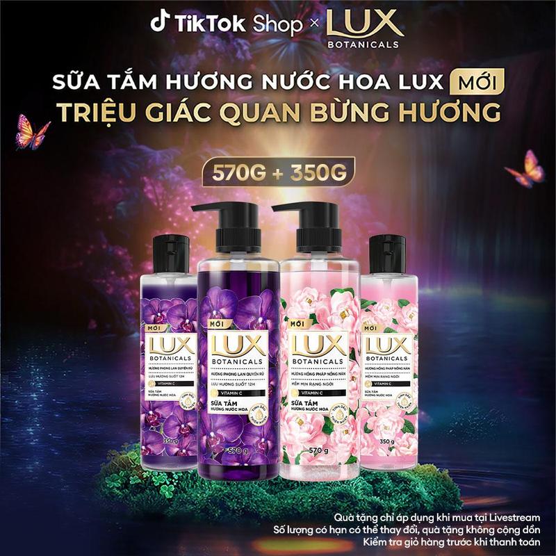 KOL Live 4 Sữa tắm Lux Botanicals Hương Nước Hoa Cao Cấp Sáng Mịn Rạng Ngời 570G Tặng Sữa Tắm Lux Botanicals 350G 4