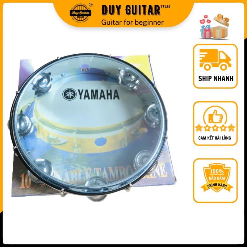 Trống gõ bo Yamaha 10 inch Tambourine kèm khóa căng mặt trống, tặng bao da 3 lớp hàng chính hãng cao cấp Duy Guitar Store bogõ dạm  gõ 0