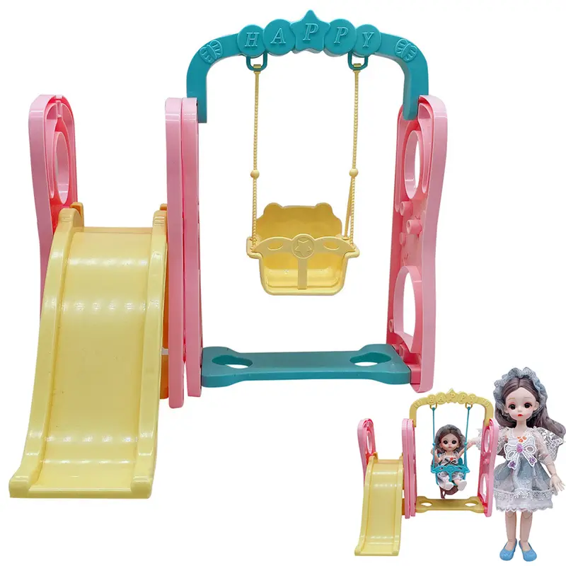 Set Buaian dan Slaid Macaroon, SH Play House, untuk Anak Patung ...