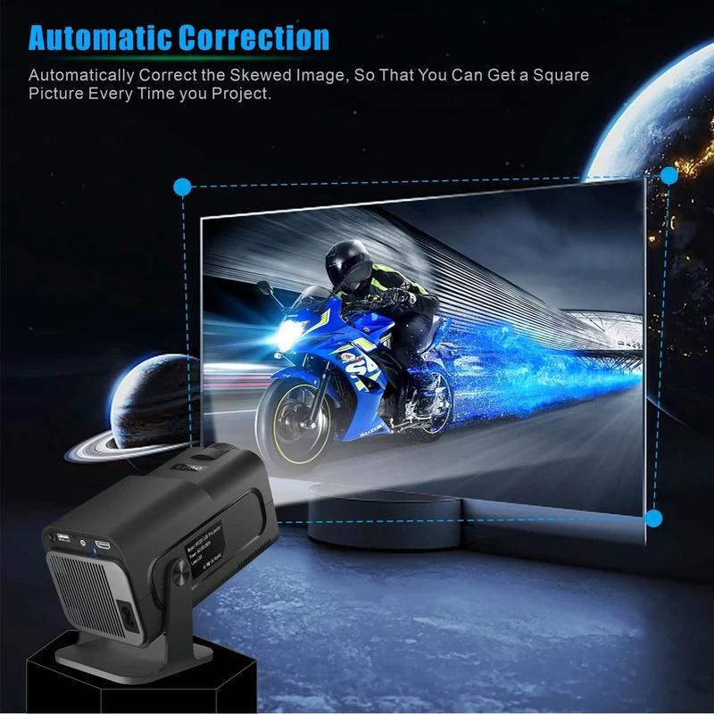 Máy Chiếu 4K Android 11, FGHGF, WiFi6 Kép, HY320, 300ANSI, BT5.0, 1920 * 1080P, Cải Tiến, Có Thể Xoay 180 °, Máy Chiếu Cầm Tay Ngoài Trời, Thích Hợp Cho Các Phòng chiếu phim 3