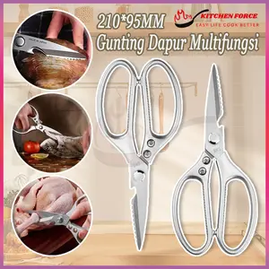 Gunting Dapur JAPAN SK5 Tajam Kuat Tebal Stainless Steel Kitchen Shear Serbaguna