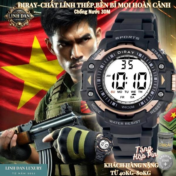 [DIRAY 2310G] Đồng Hồ Nam Thể Thao Thủy Quân Lục Chiến | Điện Tử – Đèn LED – Chống Nước 30M | Cho Học Sinh Cấp 2, 3 & Sinh Viên | Bền Bỉ, Nam Tính