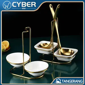 Multifungsi Ladle Soup Stainless Steel Rak Holder Sendok Sup