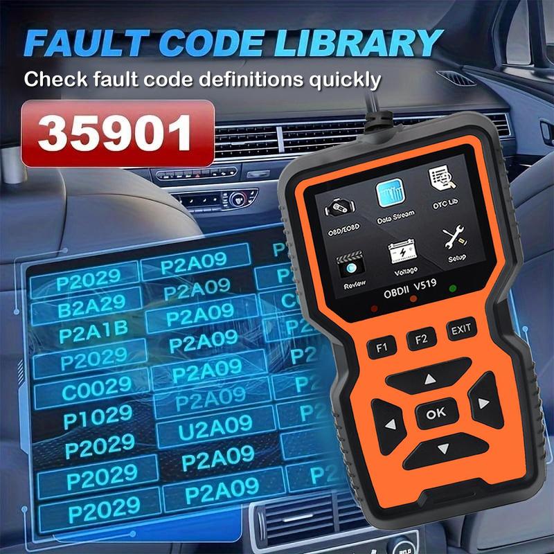 Product Introduction of Car OBD2 Scanner Diagnostic Tool, Car Voltage Tester Engine Fault Code Scanner, Charging Tester Diagnostic Tool for OBDII-V519, Automotive, Vehicle, Men Gifts 5