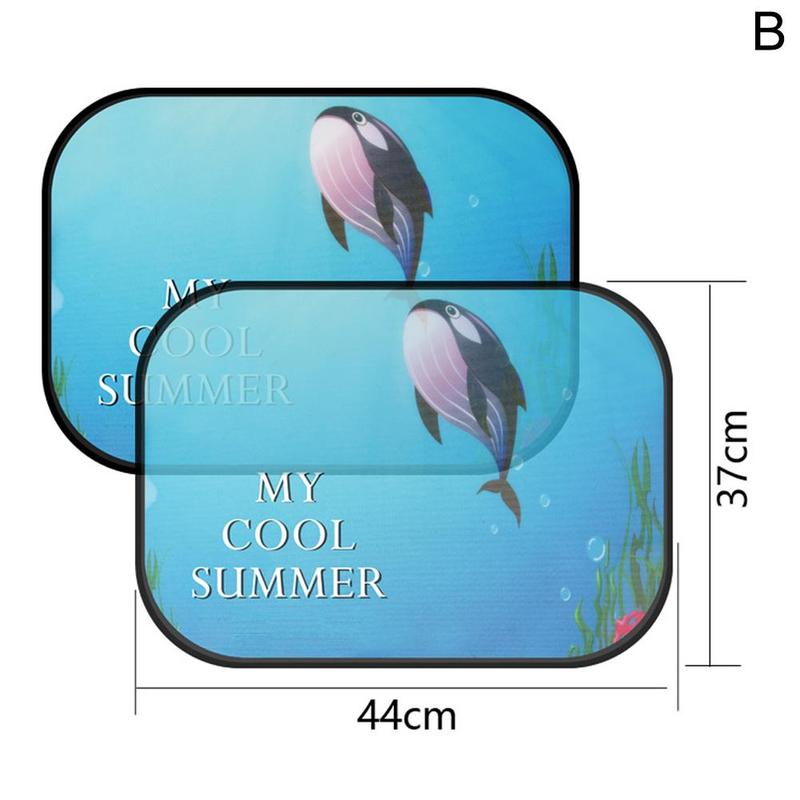 Product Introduction of 2pcs Electrostatic Adsorption Side Window Sun Shield Car Sunshade Insulation Side Shield M4E1 34