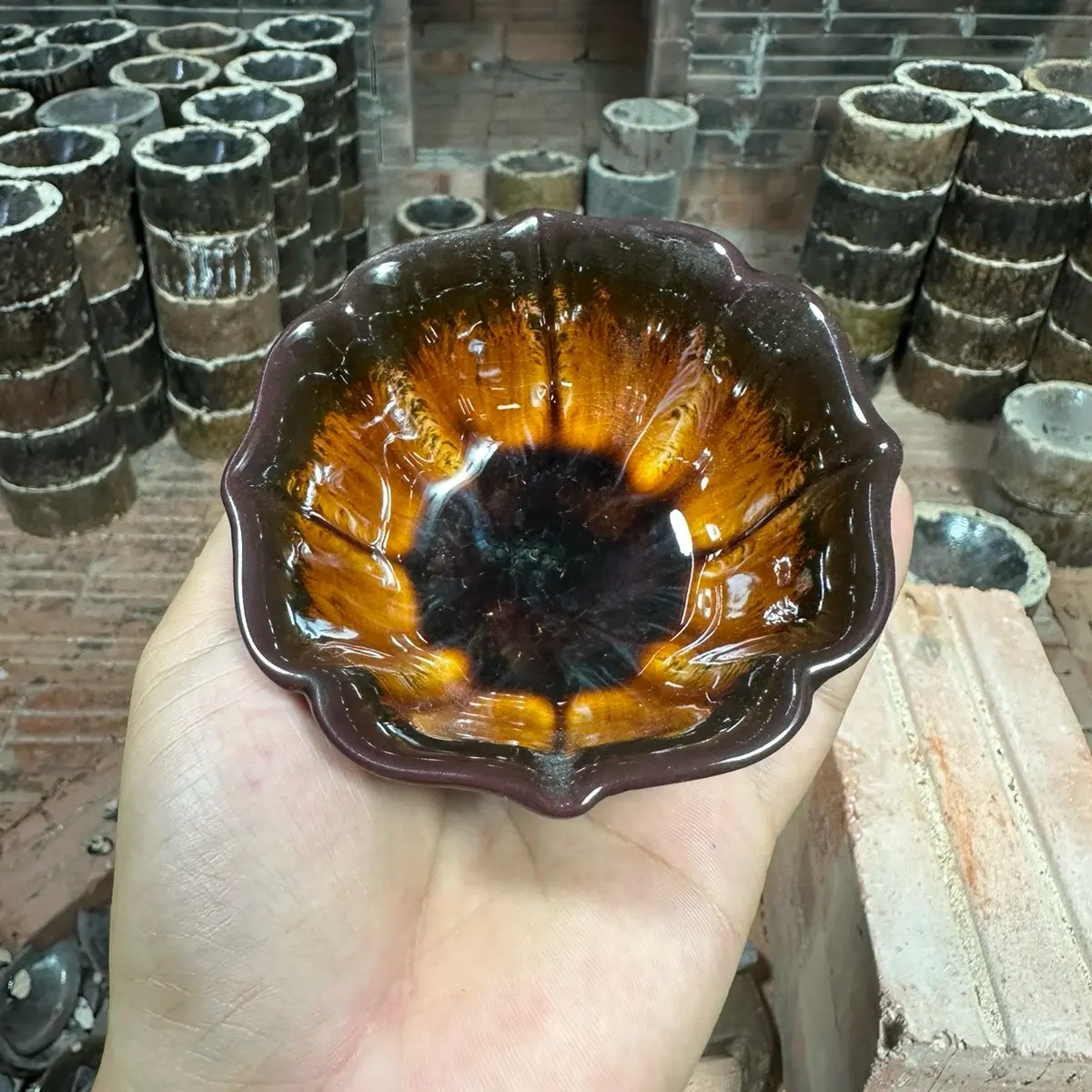 [ chén lỗi ] chén lỗi nhẹ hỏa biến L004