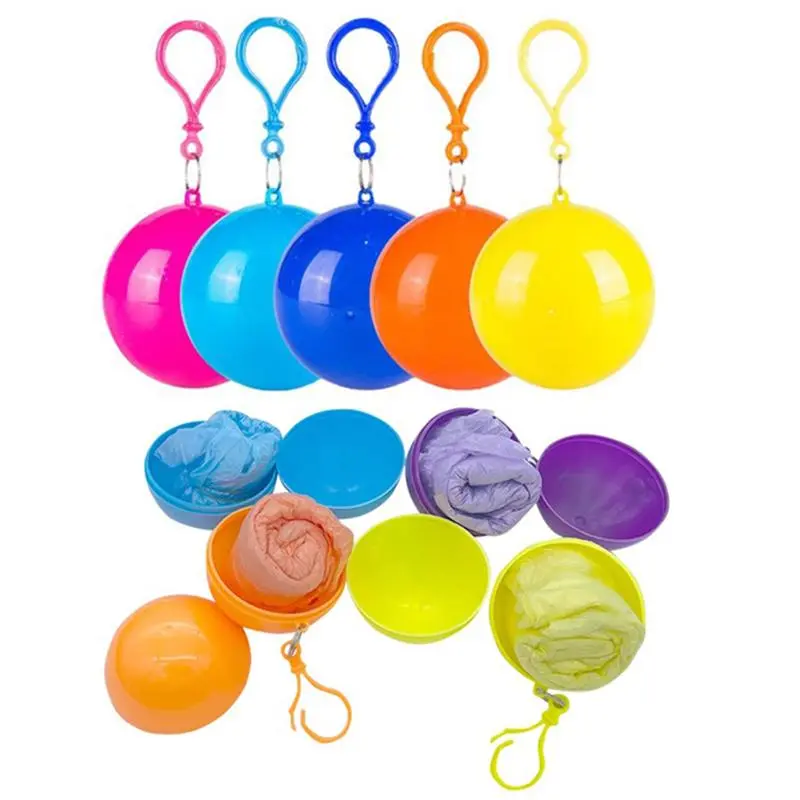 Disposable Raincoat, 6pcs Random Color Disposable Raincoat, Portable Lightweight Rainproof Raincoat, Quick-dry Waterproof Raincoat for Outdoor Camping Hiking