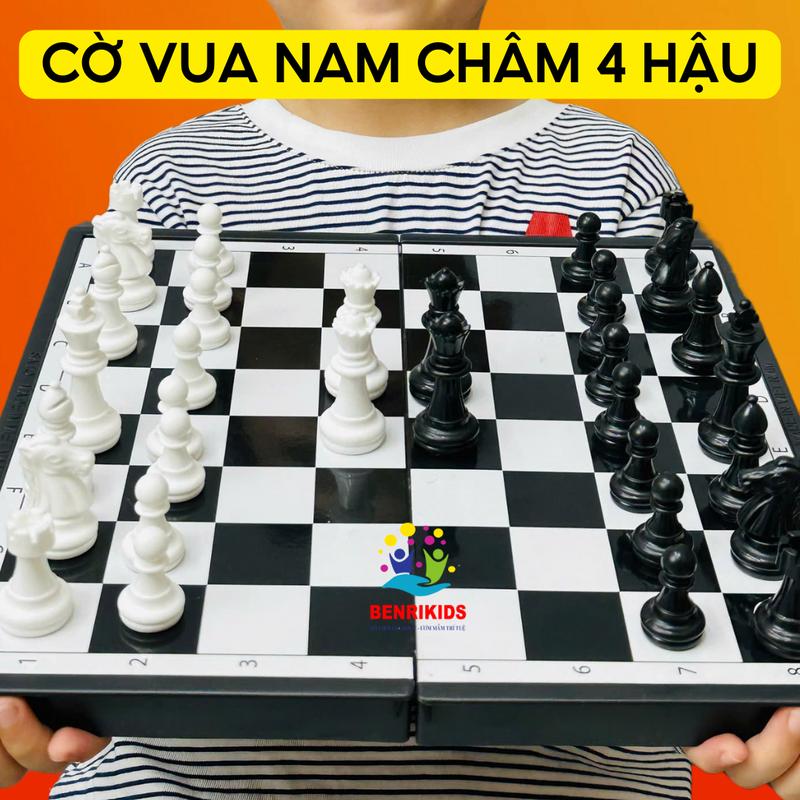  Bộ Cờ Vua Quốc Tế Nam Châm Cao Cấp Kèm Thêm 2 Quân Hậu Dự Phòng Có Bàn Cờ Gấp Gọn Kiêm Làm Hộp Đựng Đồ Chơi Board Game Cho Bé 