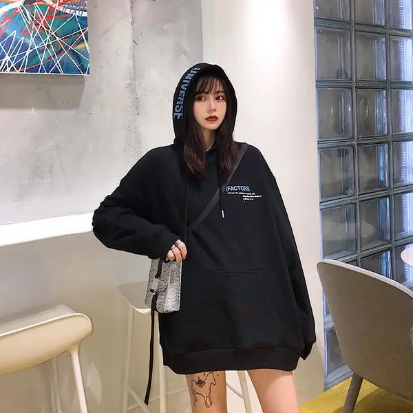 Affordable Hoodie long sleeved sweater Korean 2023 new men and women BF loose long sleeved Sweatshirt tops ins