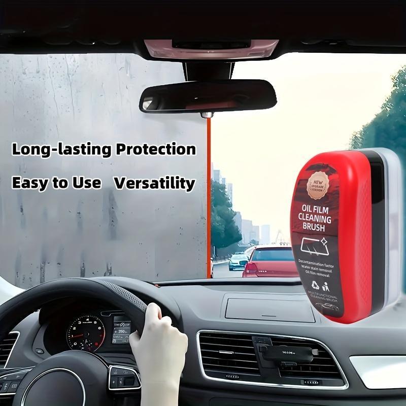 Car Windshield Oil Film Cleaning Brush, Portable Car Windshield Anti-fog Cleaning Brush, Rainproof Waterproof Coating Brush, Car Cleaning Tool, Detailing Products 4