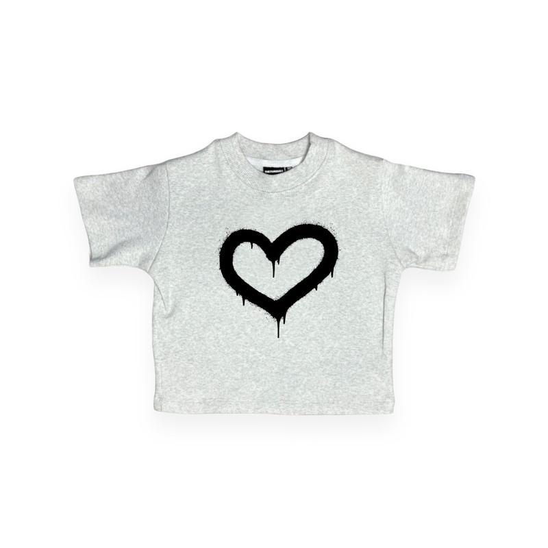 Áo phông croptop Cổ Tròn Nữ "Spray Heart" The Famous croptop Top Women 5