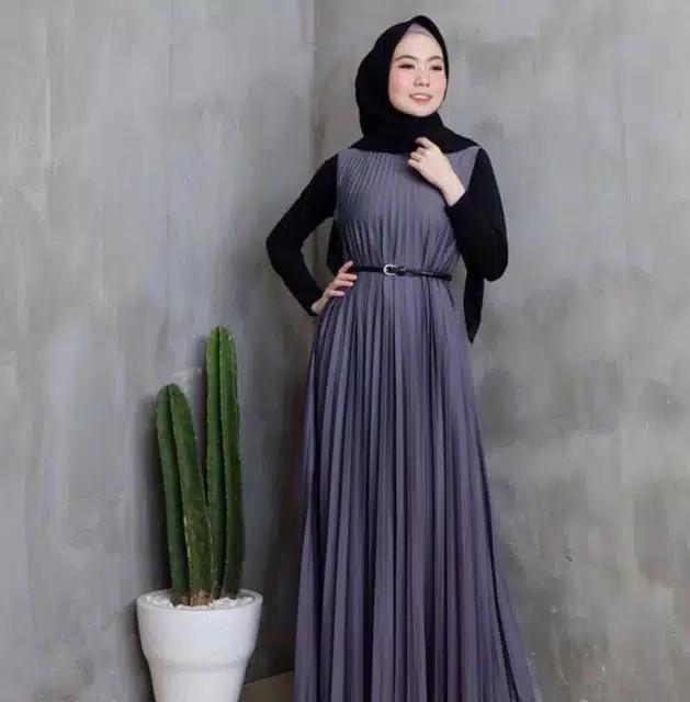 Paket Hemat Gamis Plisket Tanpa Lengan Dress Overall 100K Dapat 4pcs 3