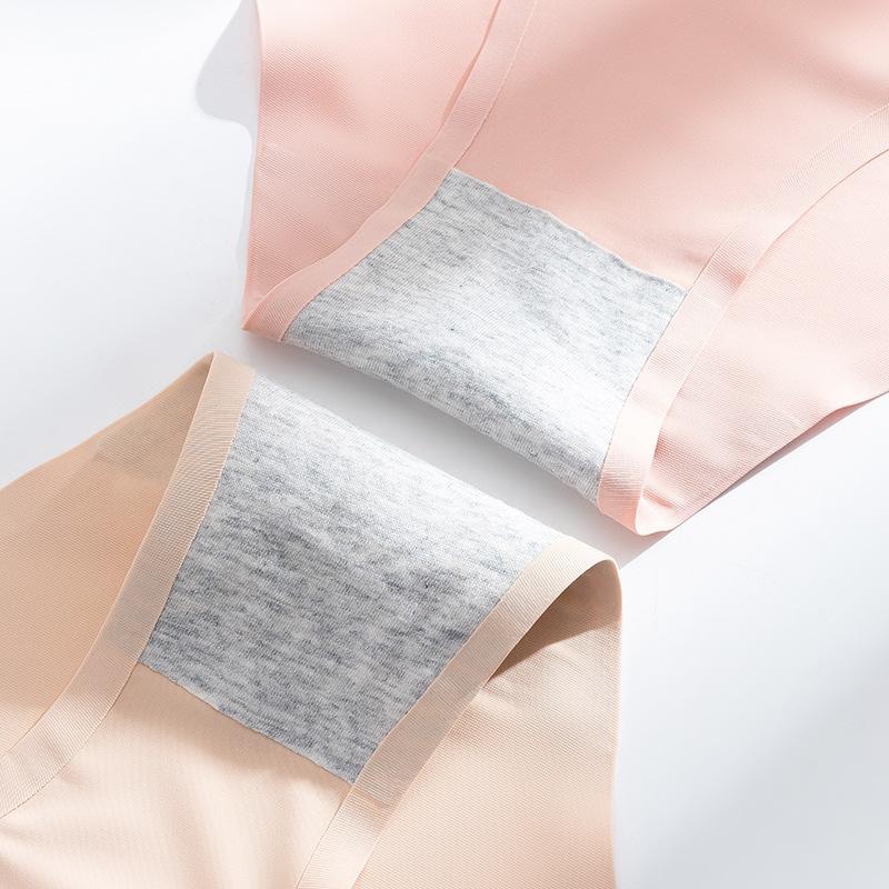Invisible Briefs Sexy Lingerie Women's Panties Seamless Breathable Underwear Ice Silk Women Solid Color Ladies Girls Underpants 3