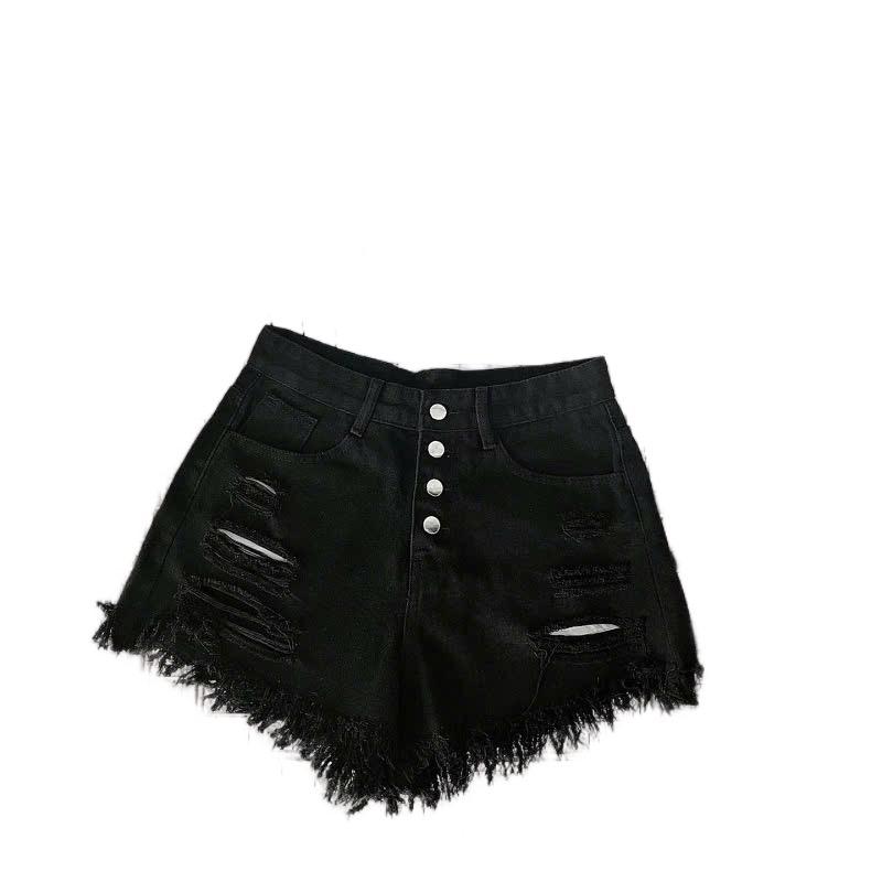 Quần Short Jeans nữ tua rua, khuy cài, rách tạo kiểu 3