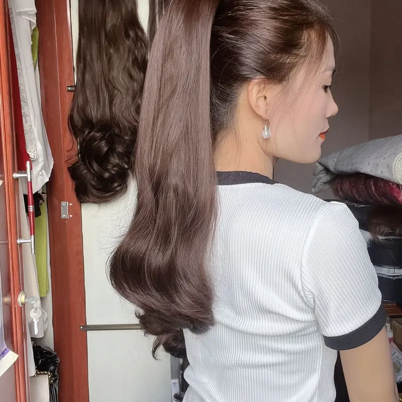 Tóc giả NGOẠM THẲNG CỤP đuôi nhẹ 55cm 5