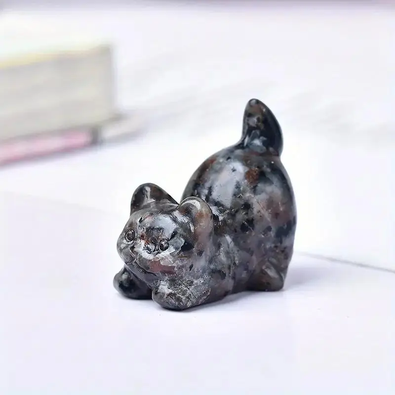 Cute Cat Design Crystal Ornament, 1 Count Creative Animal Design Decoration Craft, Desktop Decorative Ornament for Home Office 3