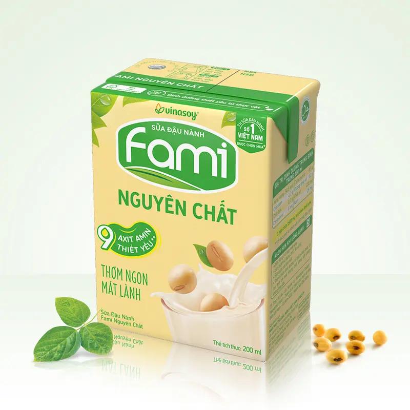 Thùng sữa đậu nành Fami Nguyên chất có đường (36 hộp x 200ml) 1