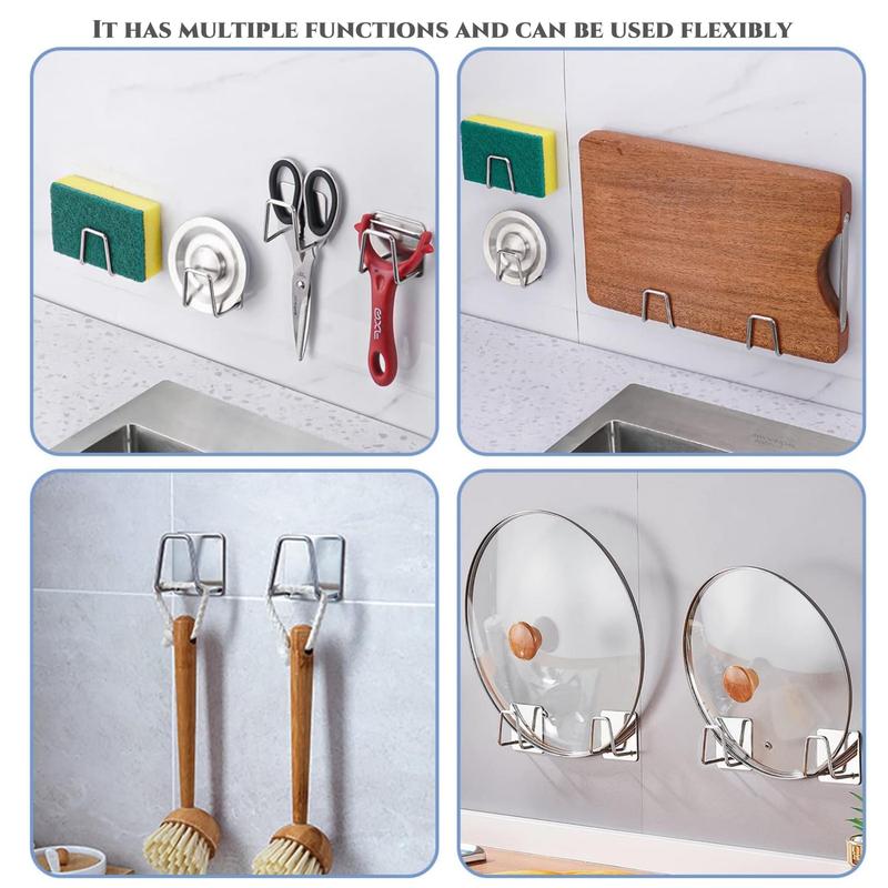 Product Introduction of Kitchen Sink Sponge Holder, 2 Counts Stainless Steel Sink Sponge Drain Rack, Kitchen Sink Accessories Storage Rack 2