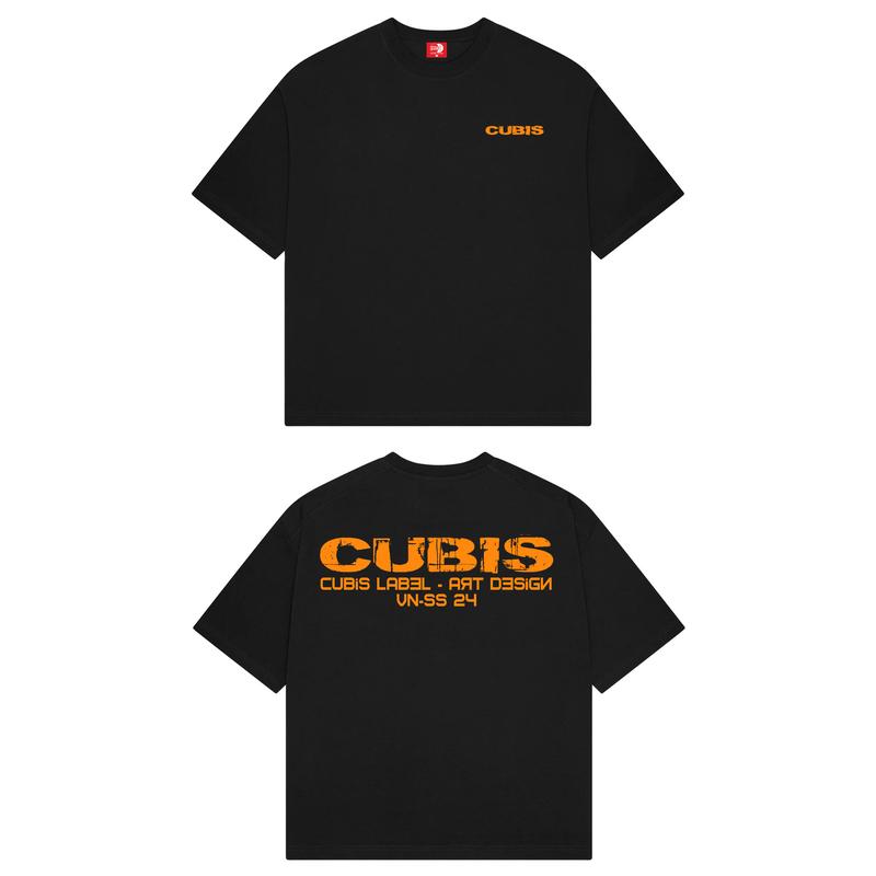 Áo thun Basic Logo Cotton Local Brand Unisex Nam Nữ Form Boxy Cubis Label Menswear Cổ Tròn Top Đen xl