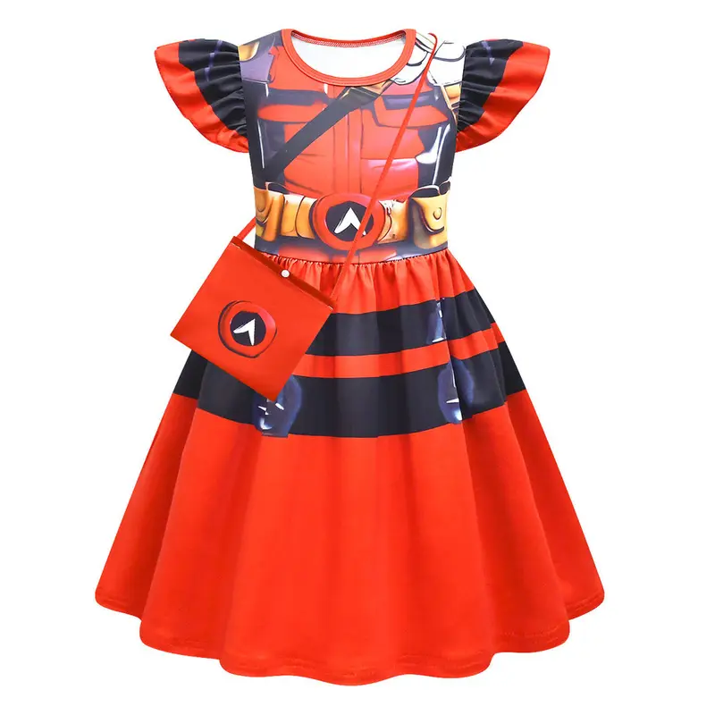 Bộ túi váy xếp ly siêu anh hùng Deadpool & Wolverine, dành cho trẻ em gái, trang phục cho Giáng sinh và Halloween, trang phục cosplay 1