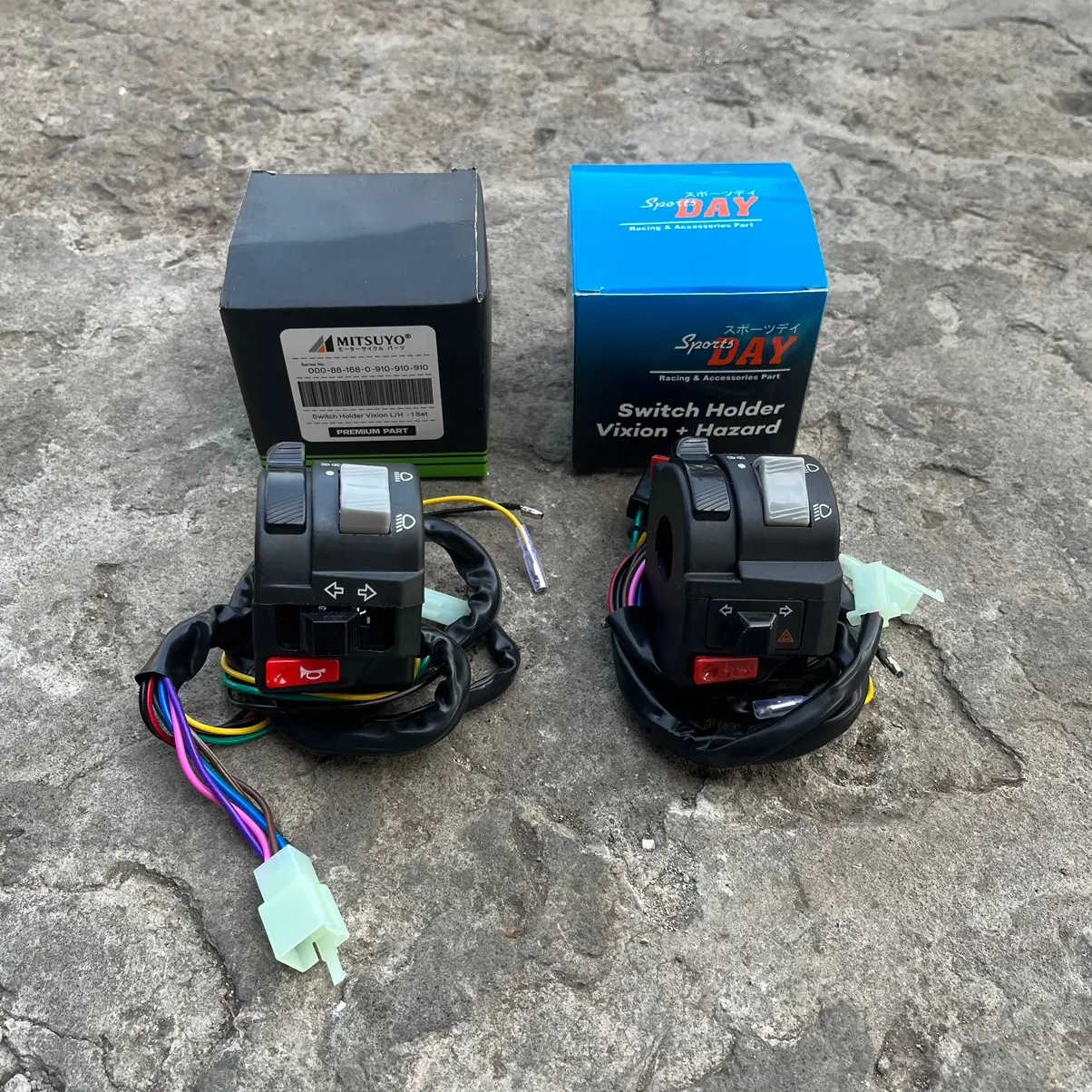 Holder Kiri Vixion Old dan New Plus Hazard Motor untuk Keamanan Berkendara