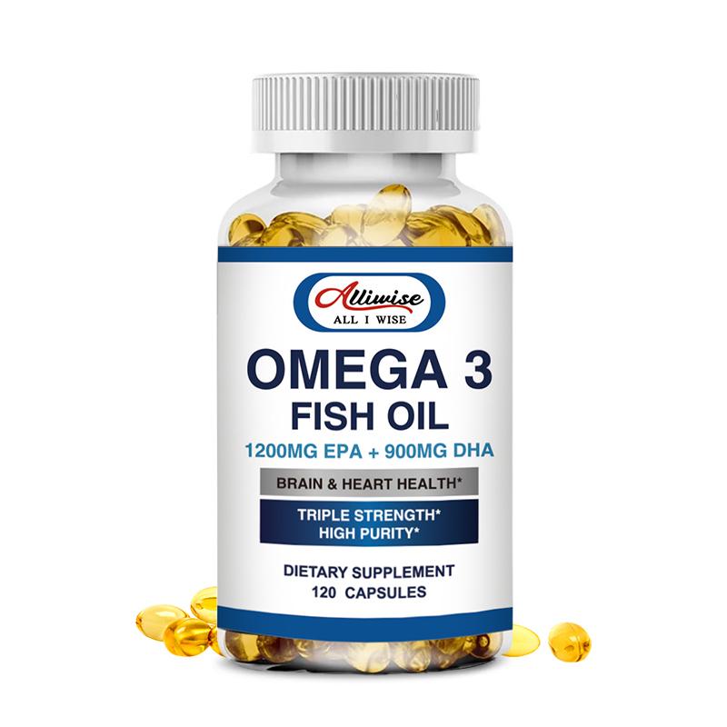 Viên nang dầu cá Alliwise Omega 3 1200 mg EPA & DHA Bổ sung axit béo hỗ trợ tim, não và miễn dịch cho nam và nữ