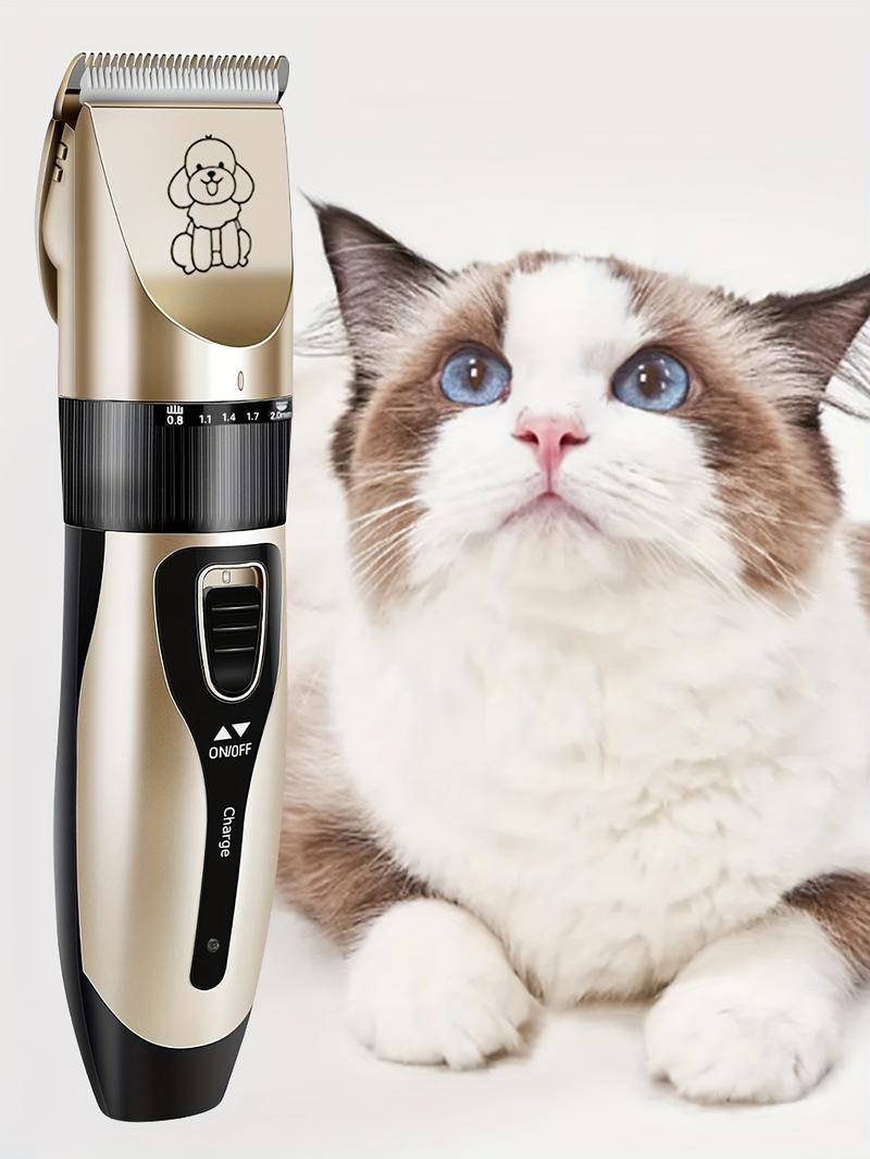 Product Introduction of USB Rechargeable Professional Dog Grooming Kit - Electric Clippers with Thick Ceramic Blades, Brush, Measuring Tool Set for Cats and Dogs 6
