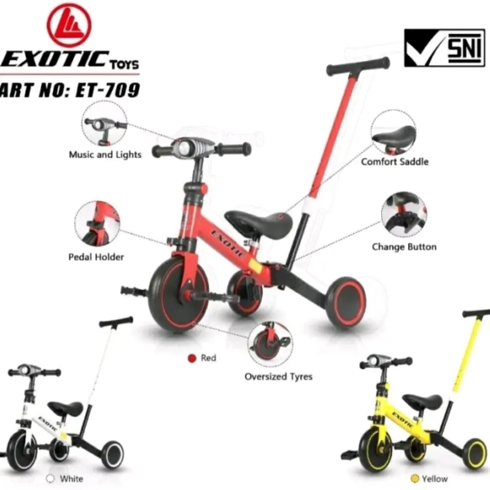 Sepeda Anak Roda Tiga Exotic ET-709 Balance Bike ET709 ET 709