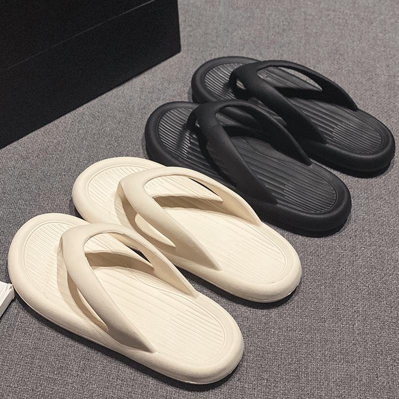 Dép xỏ ngón mới dép đi trong nhà cặp đôi đi biển dày đế dày dép chống trượt tắm trong phòng tắm