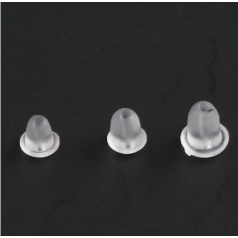 {oo89}      50-100 cái chốt đuôi hoa tai silicon đủ size 4-5-6mm