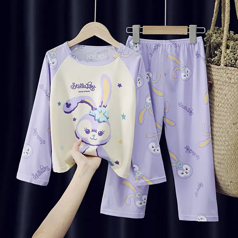 Bộ Đồ Ngủ Dài Tay Hoạt Hình Dễ Thương, Phong Cách Hàn Quốc, Thích Hợp Cho Mùa Xuân Và Mùa Thu, Phù Hợp Với Bé Gái Và Bé Trai Mỏng, Thích Hợp Cho Mùa Hè Và Thanh Thiếu Niên 2
