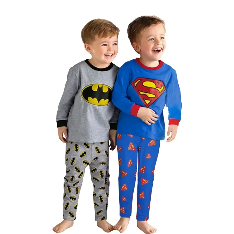 Baju tidur anak laki  Batman Superman 2-10 tahun Katun Lengan 0