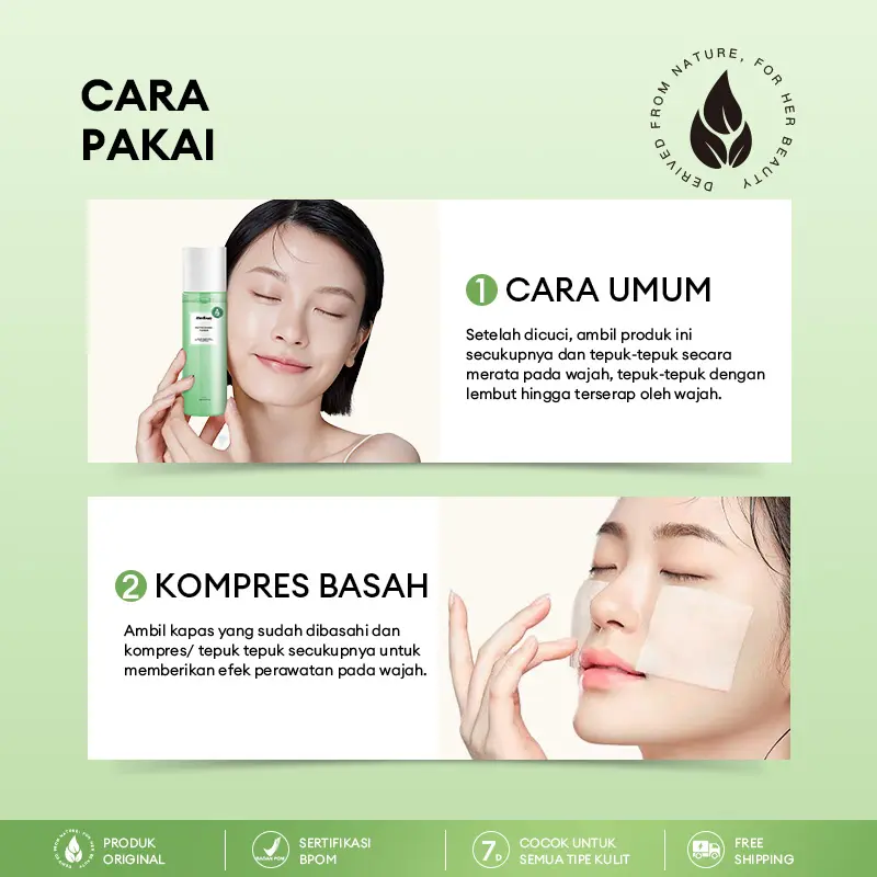 【BPOM】【COD】【READY STOCK】 HerBaay Lightening Toner 120ml - Hydrating Face Toner dengan Formula pH Balance - Soothing Toner Skin Barrier Repair 5
